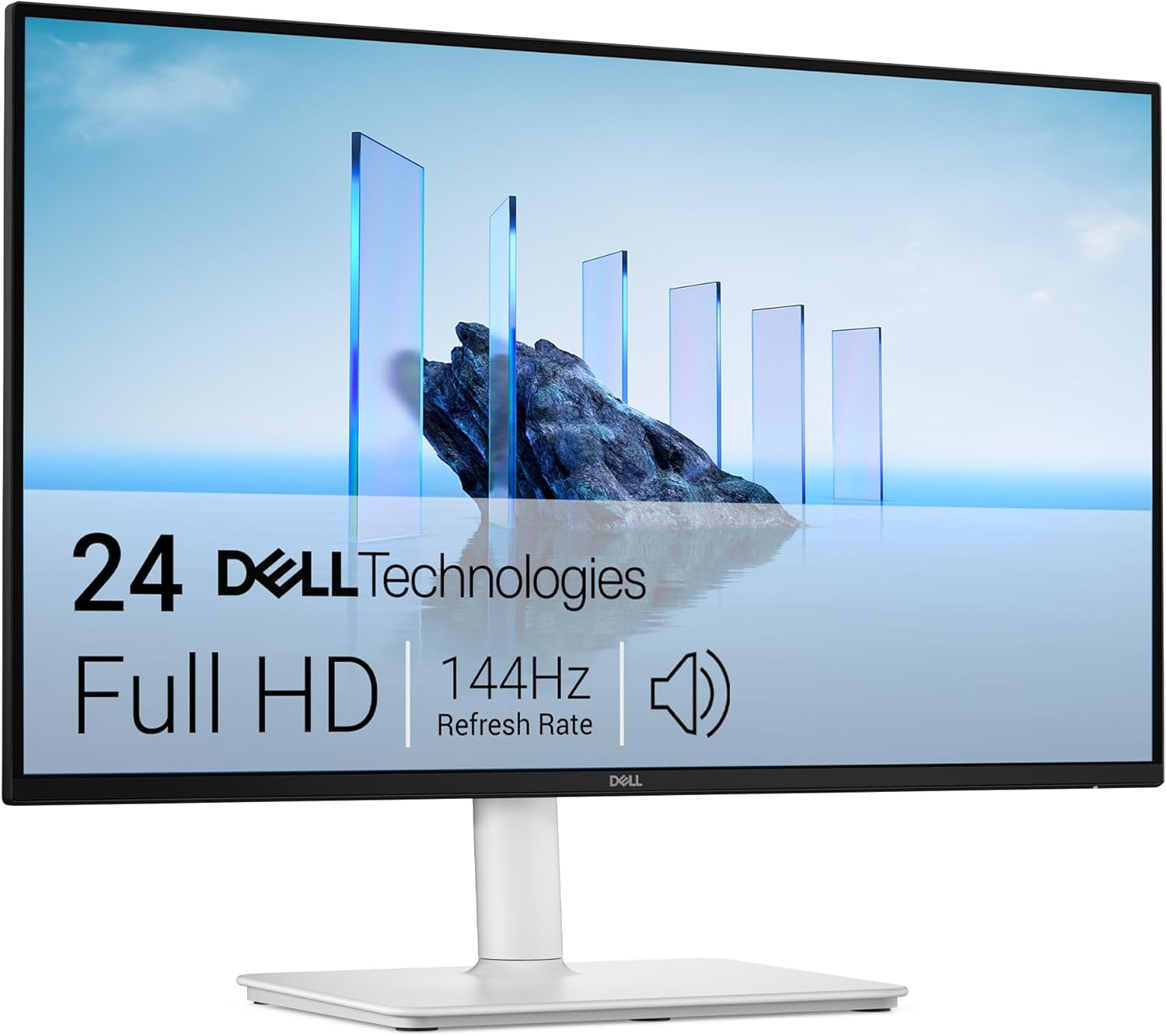 Dell 24 Plus Monitor - S2425HSM - 23.8-inch FHD (1920x1080) 144Hz 1ms Display, 2 x 3W Speakers, HDMI Connectivity, Height/Tilt/Pivot/Swivel Adjustability, AMD FreeSync - Ash White (NEW)
