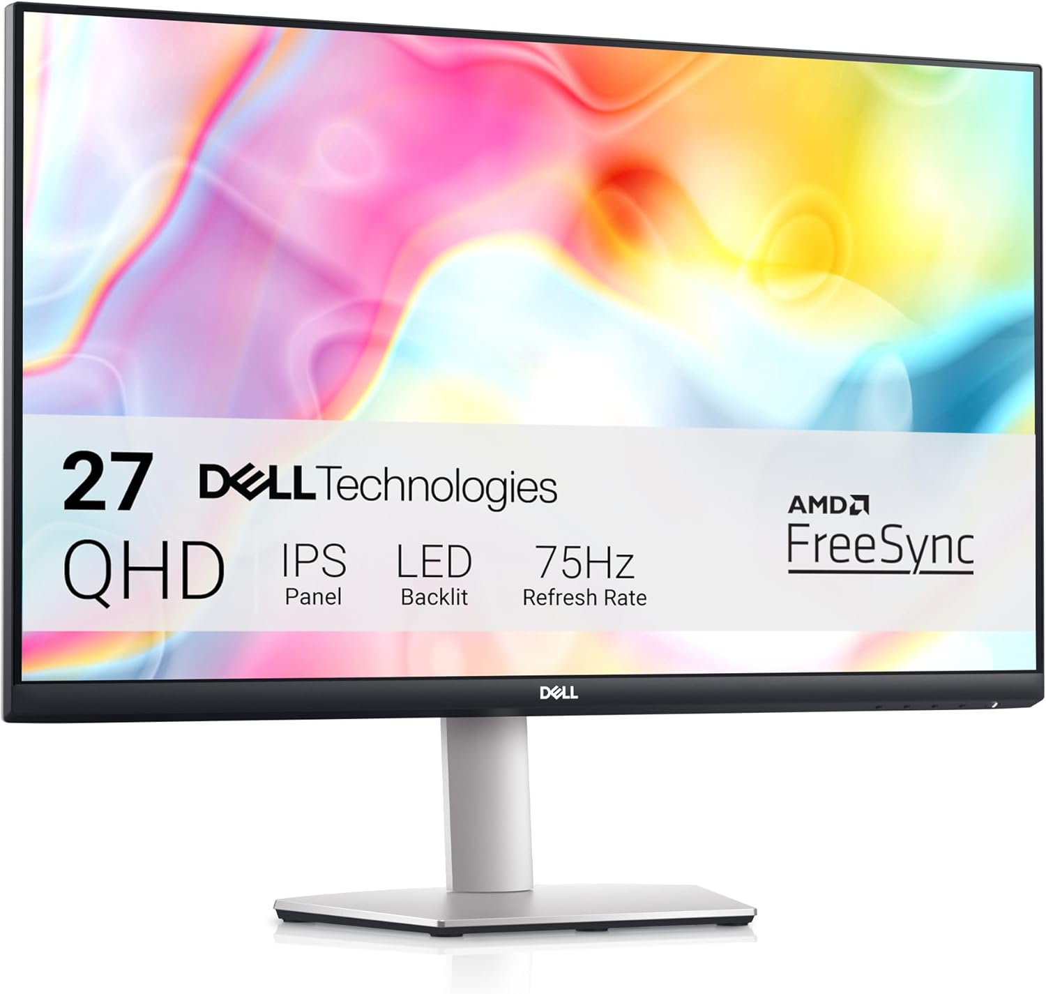 Dell S2722DC Monitor - 27-inch WQHD (2560x1440) 75Hz 4Ms Display, AMD FreeSync, Built in Speaker, USB Type-C Connectivity, Height/Pivot/Swivel/Tilt Adjust - Platinum Silver (NEW)