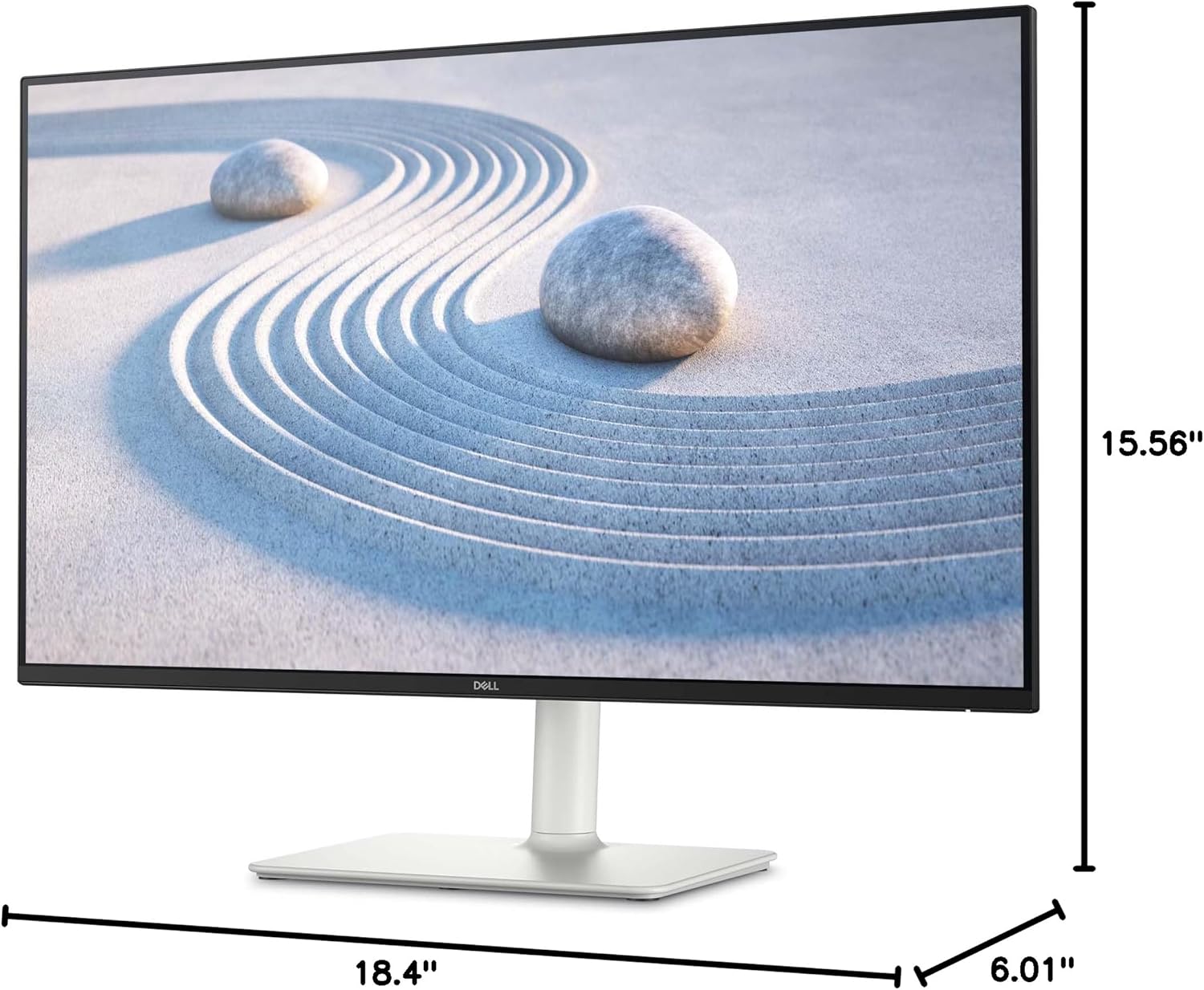 Dell S2725DS Monitor - 27 Inch, QHD (2560x1440) Display, 100Hz refresh rate, 1500:1 contrast ratio, TÜV Rheinland Eye comfort 4 Star,Integrated 2x5W speaker, Height/Tilt/Swivel/Pivot- Ash White color (NEW)