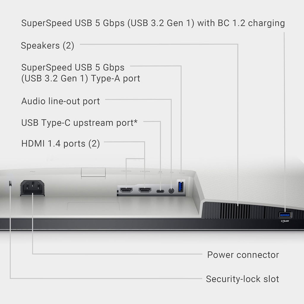 Dell S2722DC Monitor - 27-inch WQHD (2560x1440) 75Hz 4Ms Display, AMD FreeSync, Built in Speaker, USB Type-C Connectivity, Height/Pivot/Swivel/Tilt Adjust - Platinum Silver (NEW)