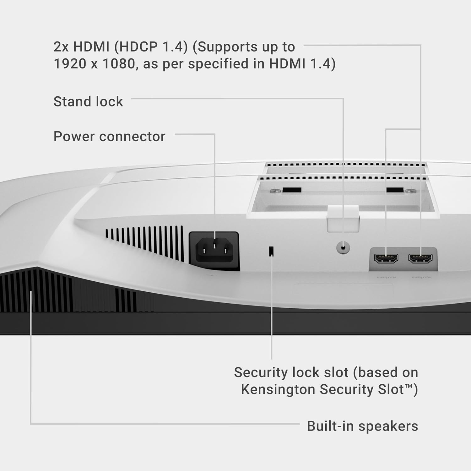 Dell 24 Plus Monitor - S2425HSM - 23.8-inch FHD (1920x1080) 144Hz 1ms Display, 2 x 3W Speakers, HDMI Connectivity, Height/Tilt/Pivot/Swivel Adjustability, AMD FreeSync - Ash White (NEW)