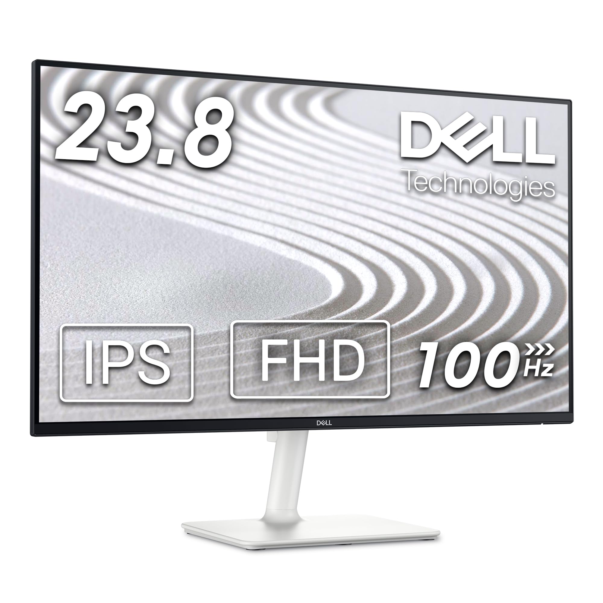 Dell S2425H Monitor - 23.8 Inch, FHD (1920x1080) Display, 100Hz Refresh Rate, 1500:1 Contrast Ratio, 99% sRGB, TÜV Rheinland Eye Comfort 4 Star, Integrated 2x5W Speaker, Tilt- Ash White Color (NEW)