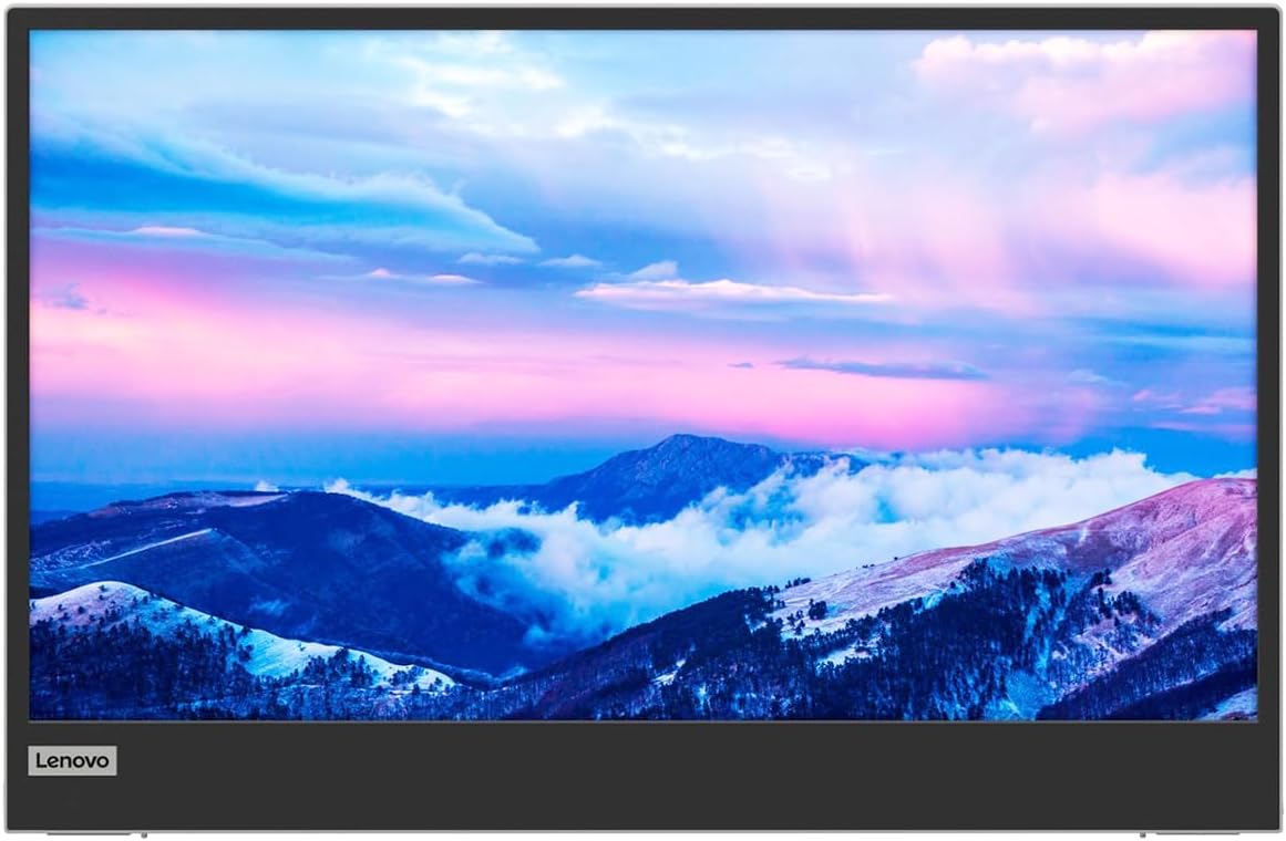 Lenovo L15 Portable Monitor, 15.6” Display, Full HD Resolution, IPS Panel, 250 nits Brightness, 60Hz Refresh Rate, USB-C Ports, Height-Adjustable Stand, Flicker-Free Technology (REFURBISHED-LIKE NEW)
