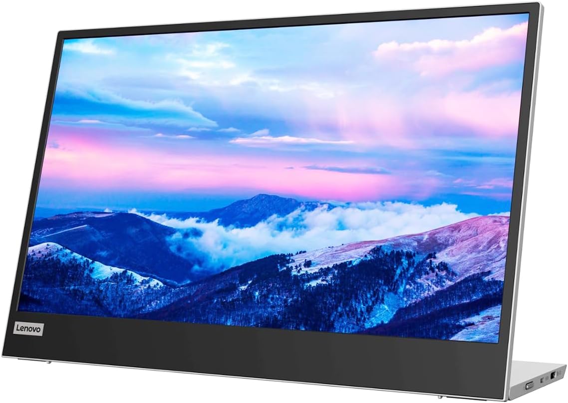 Lenovo L15 Portable Monitor, 15.6” Display, Full HD Resolution, IPS Panel, 250 nits Brightness, 60Hz Refresh Rate, USB-C Ports, Height-Adjustable Stand, Flicker-Free Technology (REFURBISHED-LIKE NEW)