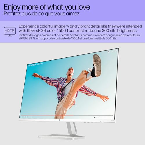 HP Series 5 27 inch FHD Monitor, Full HD Display (1920 x 1080), IPS Panel, 99% sRGB, 1500:1 Contrast Ratio, 300 nits, Eye Ease with Eyesafe Certification, 527sa (2024)  (NEW)