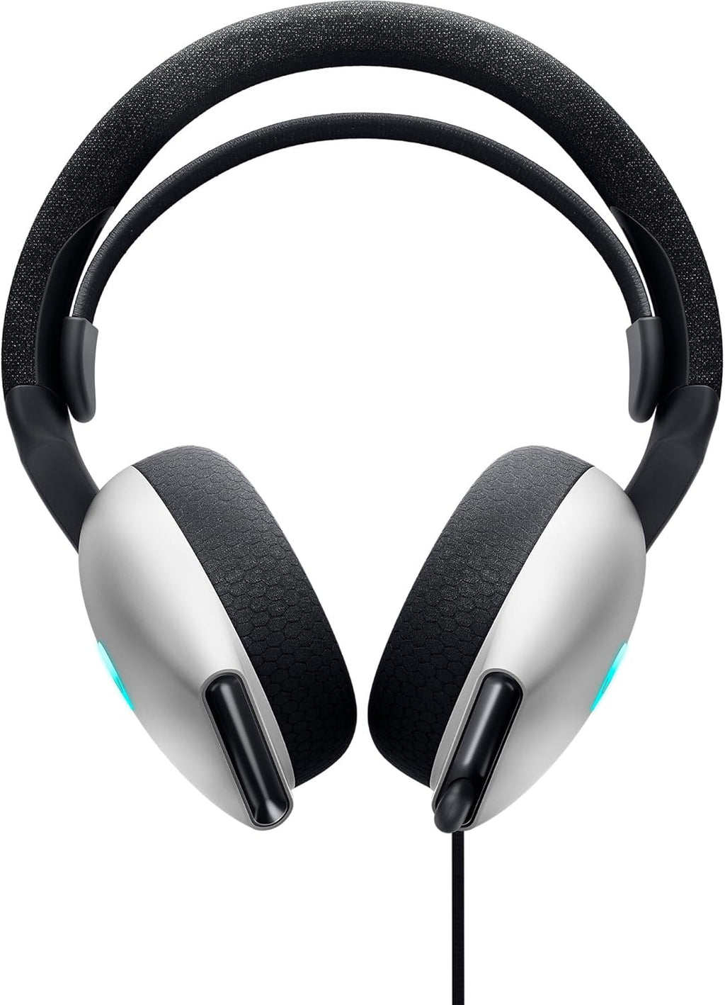 Alienware AW520H Wired Gaming Headset - Dolby Atmos, Unidirectional, AlienFX 16.8 Million RGB Colors, Microphone Mute, Volume On-headset Controls, 40mm Hi-Res Certified - Lunar Light (REFURBISHED-LIKE NEW)