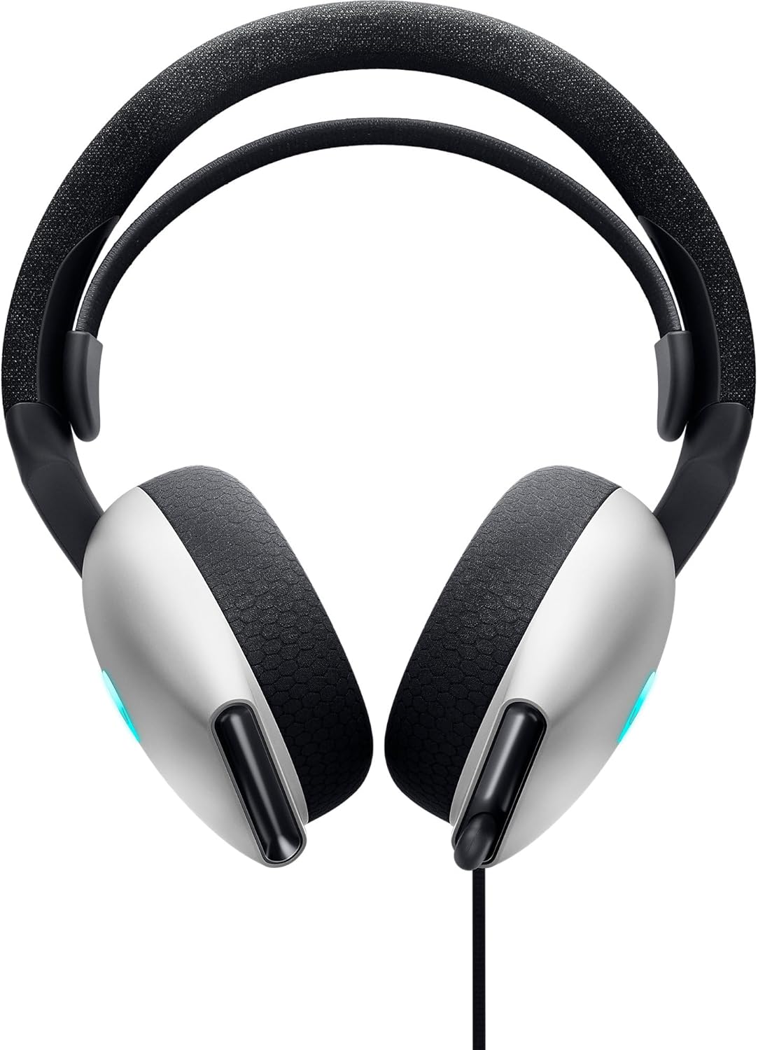 Alienware AW520H Wired Gaming Headset - Dolby Atmos, Unidirectional, AlienFX 16.8 Million RGB Colors, Microphone Mute, Volume On-headset Controls, 40mm Hi-Res Certified - Lunar Light (REFURBISHED-LIKE NEW)