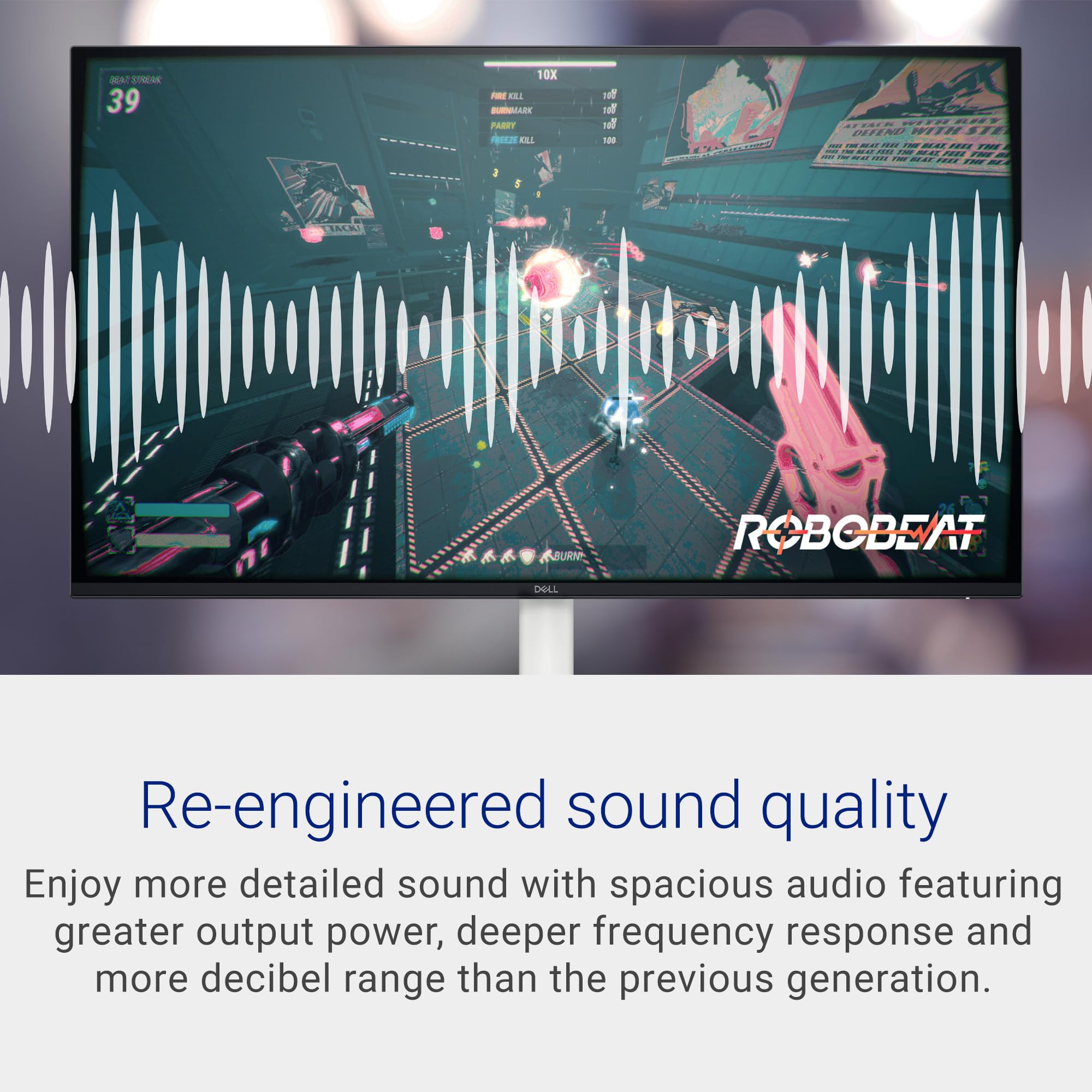 Dell S2425H Monitor - 23.8 Inch, FHD (1920x1080) Display, 100Hz Refresh Rate, 1500:1 Contrast Ratio, 99% sRGB, TÜV Rheinland Eye Comfort 4 Star, Integrated 2x5W Speaker, Tilt- Ash White Color (NEW)