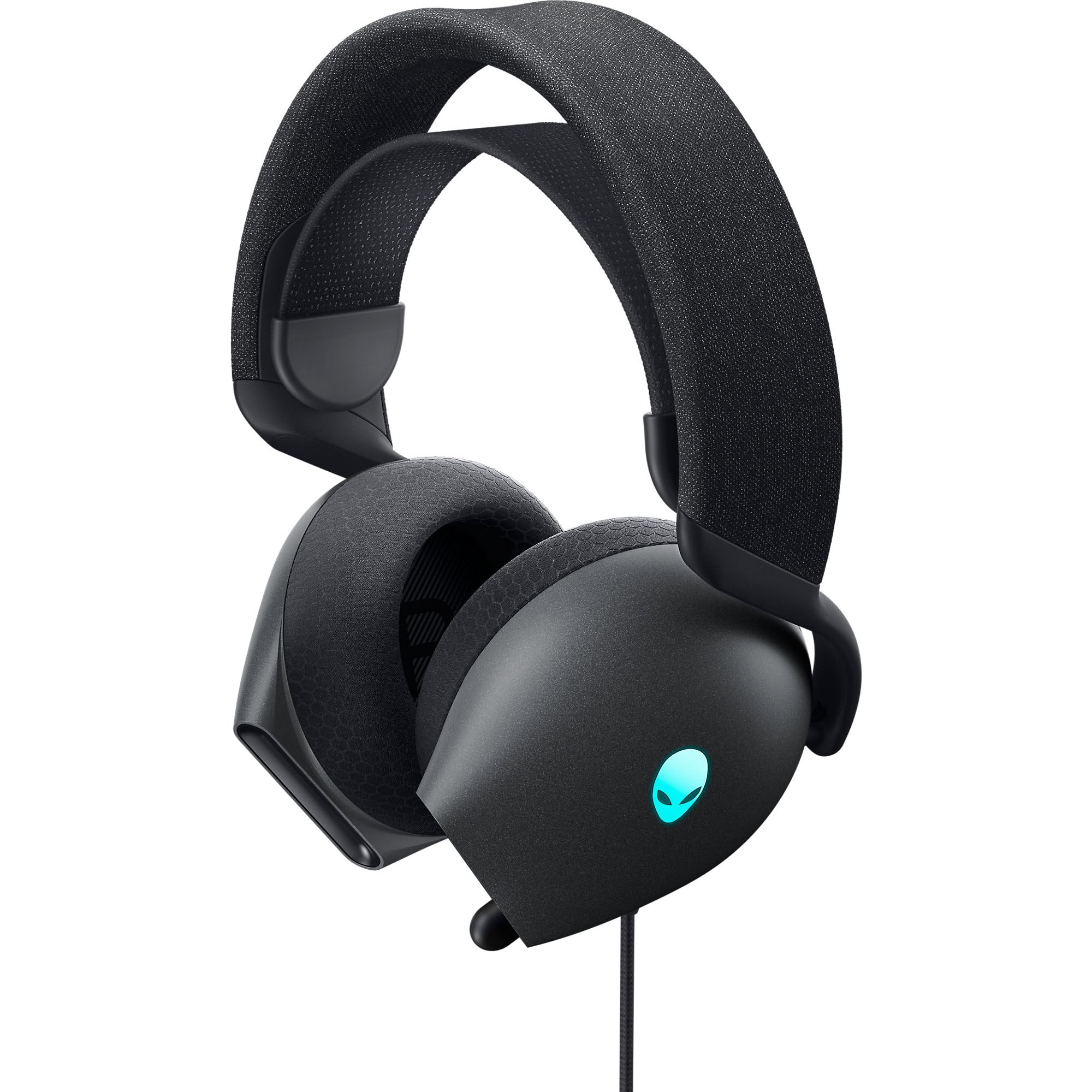 Alienware AW520H Wired Gaming Headset - Dolby Atmos, Unidirectional, AlienFX 16.8 Million RGB Colors, Microphone Mute, Volume On-headset Controls, 40mm Hi-Res Certified - Dark Side of the Moon (NEW)
