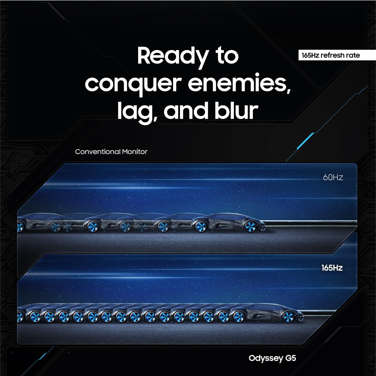 Samsung 34' Odyssey G5 Ultra-Wide Gaming Monitor with 1000R Curved Screen, 165Hz, 1ms, FreeSync Premium, Large Display, Eye Comfort, Multiple Ports, WQHD, LC34G55TWWNXZA, Black (NEW)