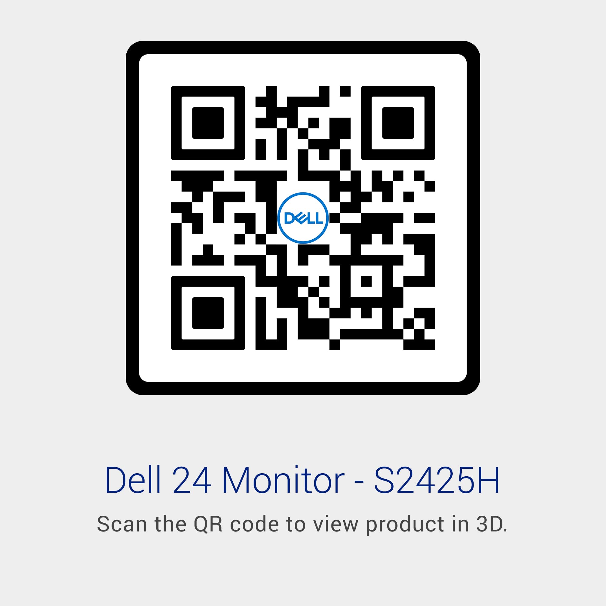 Dell S2425H Monitor - 23.8 Inch, FHD (1920x1080) Display, 100Hz Refresh Rate, 1500:1 Contrast Ratio, 99% sRGB, TÜV Rheinland Eye Comfort 4 Star, Integrated 2x5W Speaker, Tilt- Ash White Color (NEW)