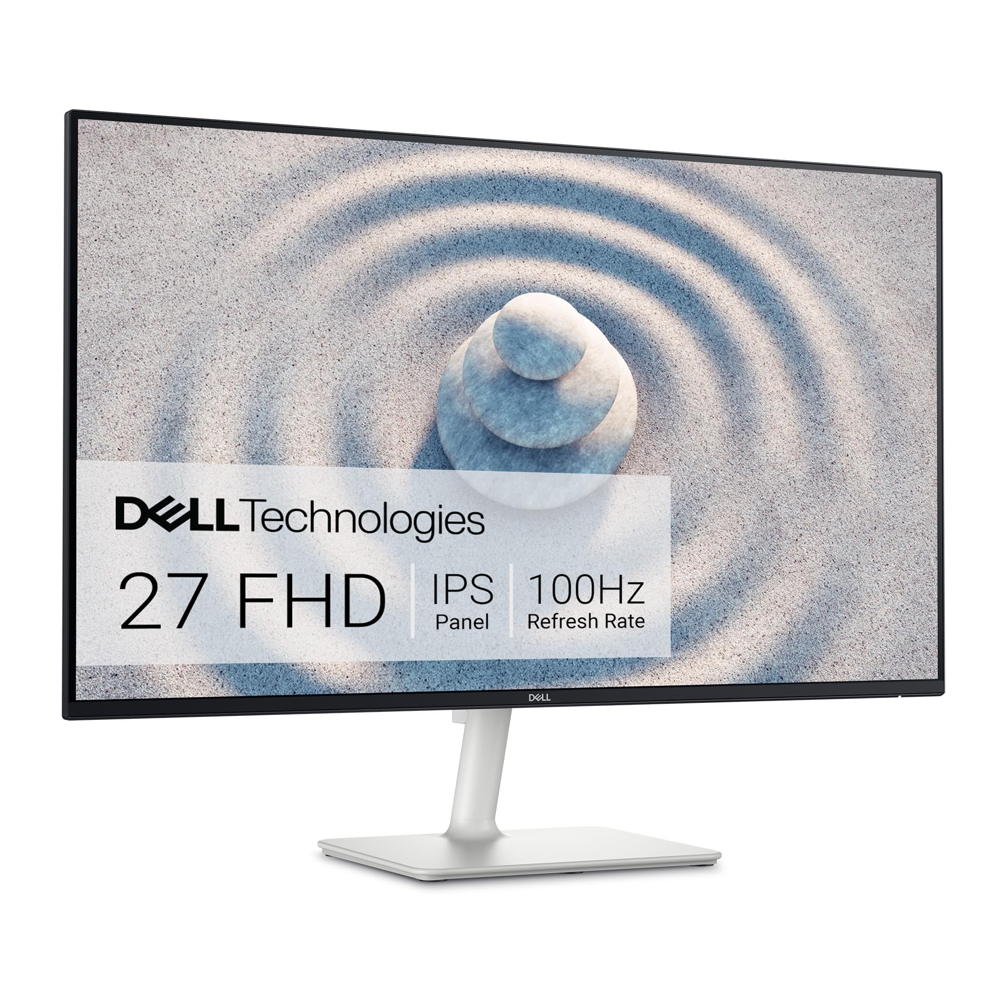 Dell S2725H Monitor - 27 Inch, FHD (1920x1080) Display, 100Hz Refresh Rate, 1500:1 Contrast Ratio, 99% sRGB, TÜV Rheinland Eye Comfort 4 Star, Integrated 2x5W Speaker, Tilt- Ash White Color (NEW)