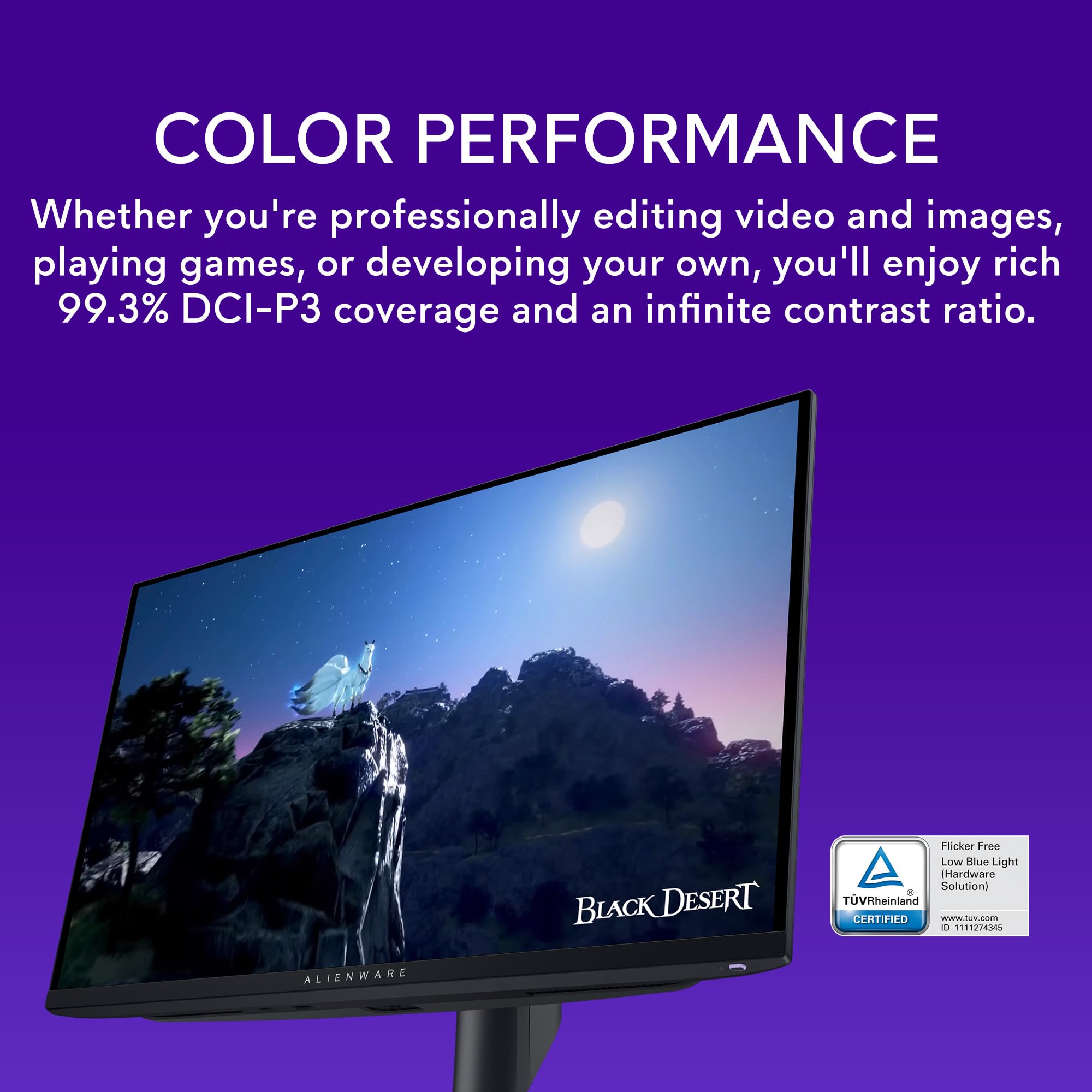 Alienware AW2725DF OLED Gaming Monitor - 26.7-inch Quantom-Dot WQHD (2560x1440) 360Hz 0.03Ms Display, AMD FreeSync Premium Pro, HDMI/DP/USB 3.2 Gen1, Height/Tilt/Swivel/Pivot Adjustability - Black (NEW)